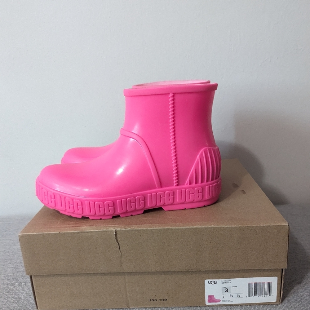 UGG Drizlita Rainboots Toddler Girl Pink Size 3 - Picture 6 of 15